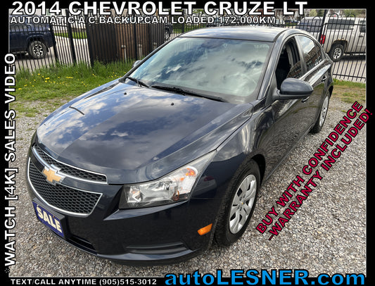 2014 Chevrolet Cruze LT -Auto A/C Loaded 172,000km -Warranty!