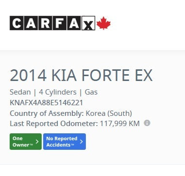 2014 Kia Forte EX+ Auto SunRoof Loaded -154,KM -Warranty!