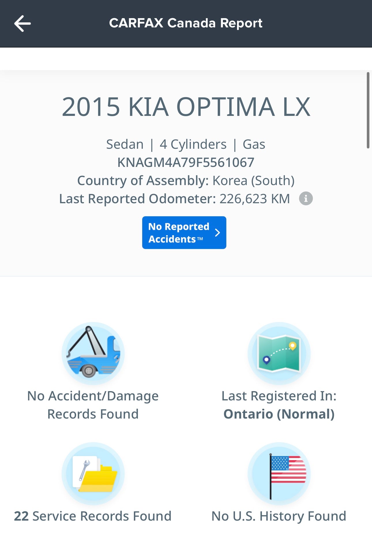2015 Kia Optima LX -Auto Loaded 226,Km -Warranty!